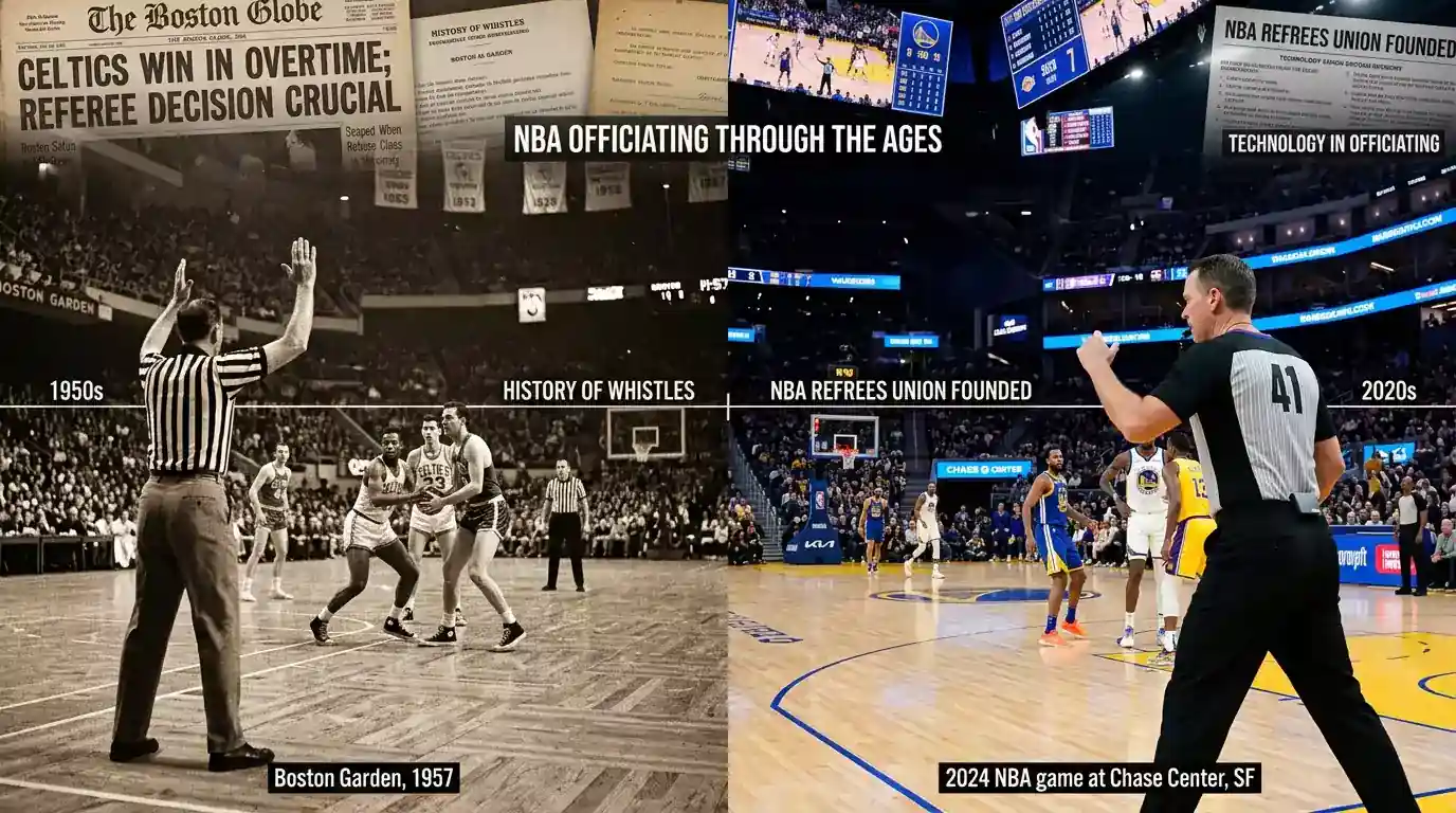 Timeline of NBA betting scandals from 1950 to 2025 showing key incidents and federal investigations